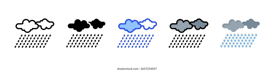 Rainy Icon Collection With Multiple Styles