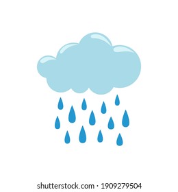 rainy icon of color style design vector template