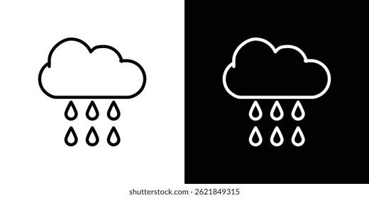 Rainy icon concept stroke on white background