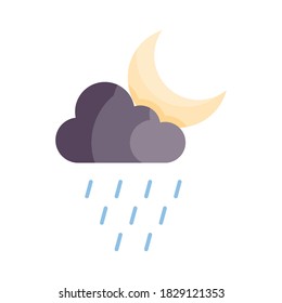 rainy icon design flat style