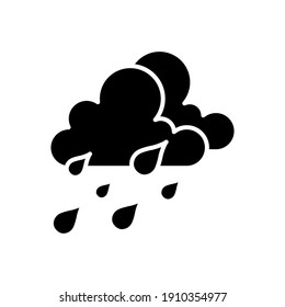rainy icon design of glyph style vector template