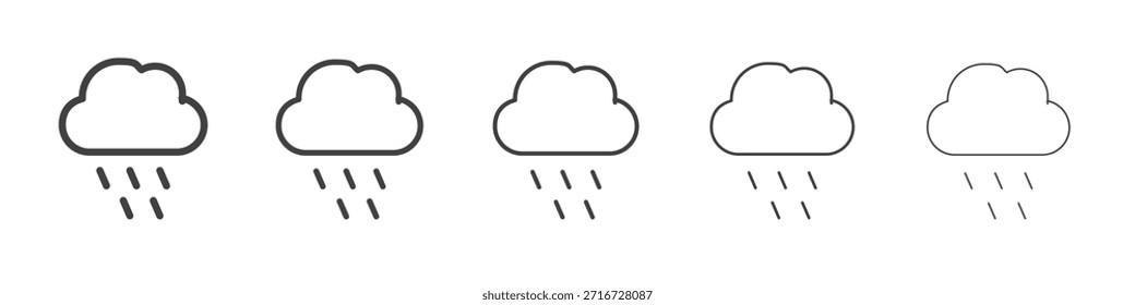 Diseño de icono lluvioso, logotipo, App, UI. Ilustración vectorial, EPS