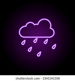 rainy icon. Elements of Web in neon style icons. Simple icon for websites, web design, mobile app, info graphics