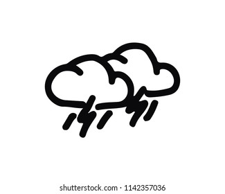 rainy icon hand drawn design illustration,designed for web and app