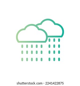 rainy icon with isolated vector and transparent background