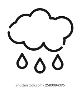 Rainy Icon in Line Style