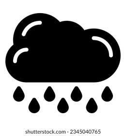 Rainy icon or logo illustration black style
