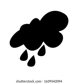 rainy icon on white background