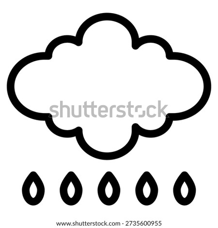Rainy Icon in Outline Style