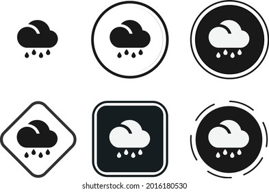 rainy icon set. Collection of high quality black outline for web site design and mobile dark mode apps. Vector illustration on white background