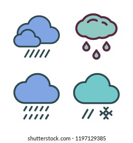 rainy icon set. vector set about rain icons set.