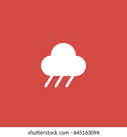 rainy icon. sign design. red background