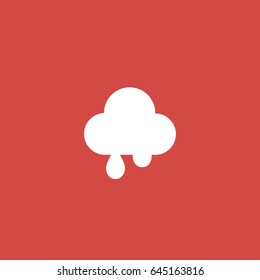 rainy icon. sign design. red background