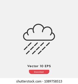 Rainy icon vector, day symbol. Modern flat vector illustration for web and mobile app