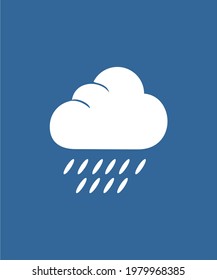 Rainy icon vector design for weather, background, etc