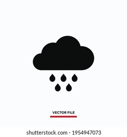 Vector de icono de lluvia. Señal meteorológica simple