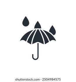 rainy icon. vector.Editable stroke.linear style sign for use web design,logo.Symbol illustration.