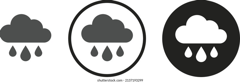 Rainy icon . web icon set .vector illustration