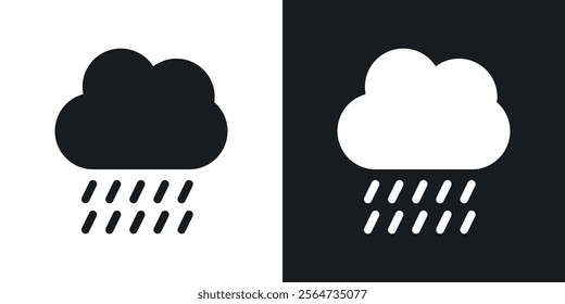 Rainy icons in flat syle