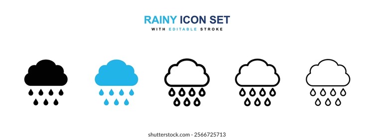 Rainy icons vector collection pack.