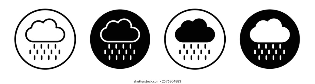 Rainy icons vector pack for web designs