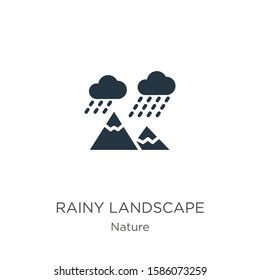 Rainy landscape icon vector. Trendy flat rainy landscape icon from nature collection isolated on white background. Vector illustration can be used for web and mobile graphic design, logo, eps10