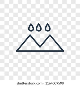 Rainy Landscape vector icon isolated on transparent background, Rainy Landscape logo concept