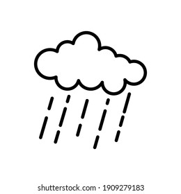 rainy line  icon design vector template