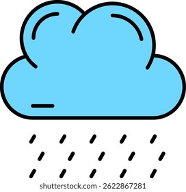 Design de ícone de vetor Rainy Line