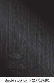 Rainy night background stormy night at dark night There was a faint light reflecting the raindrops.