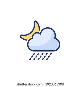 Rainy Night icon in vector. Logotype