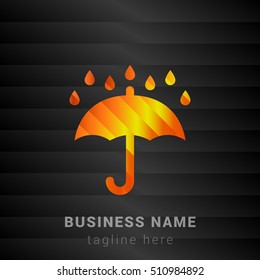 Rainy Orange, Yellow and Black silk fashion premium icon / Logo