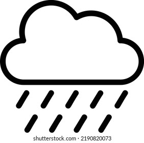 Rainy Outline Style Weather Sign Symbol Stock Vector (Royalty Free ...