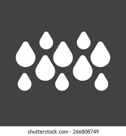 Rainy, rain, water droplets icon vector image. Can also be used for weather, forecast, season, climate, meteorology. Suitable for web apps, mobile apps and print media.