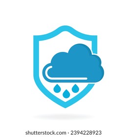 rainy save environment icon concept