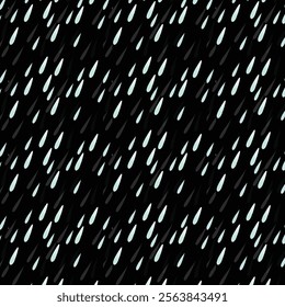 Rainy Seamless Pattern vector illustration