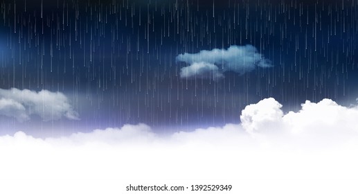 Rainy season clouds landscape background