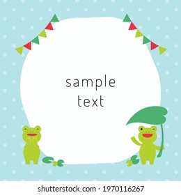 rainy season frog frame material