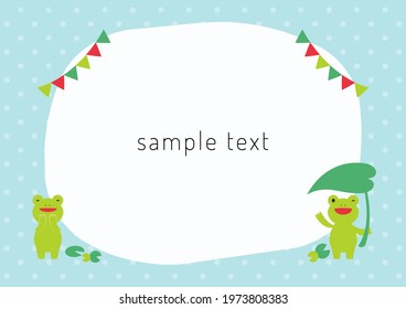 rainy season frog frame material