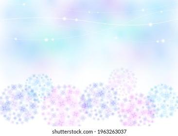 Rainy Season Hydrangea Background Frame