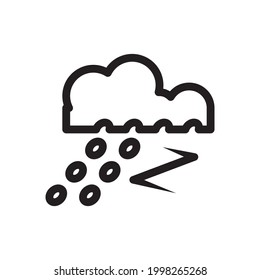 Rainy season icon or logo vector illustration of isolated sign symbol, vector illustration with high quality black outline.