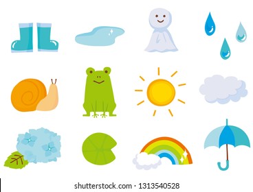 Rainy season illustration