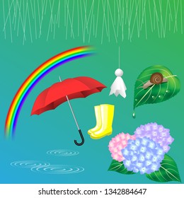 Rainy season material set