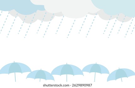 Material de ilustração de fundo pálido da estação chuvosa