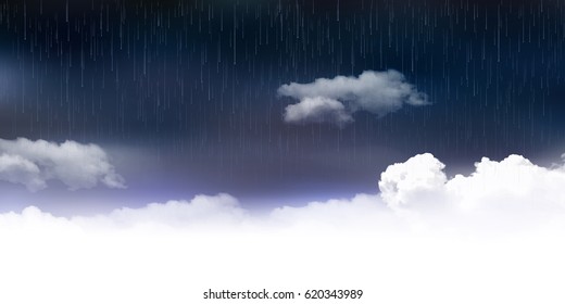 Rainy rainy season sky background