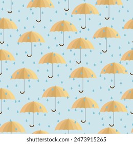 rainy season umbrella seamless pattern
