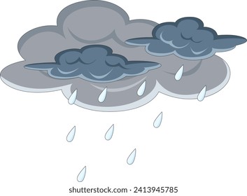 A rainy season vector illustration