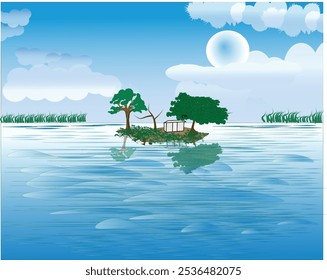 rainy season village picture design 
