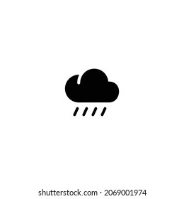 Rainy simple flat icon vector illustration
