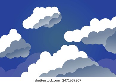 rainy sky clouds before a thunderstorm vector

